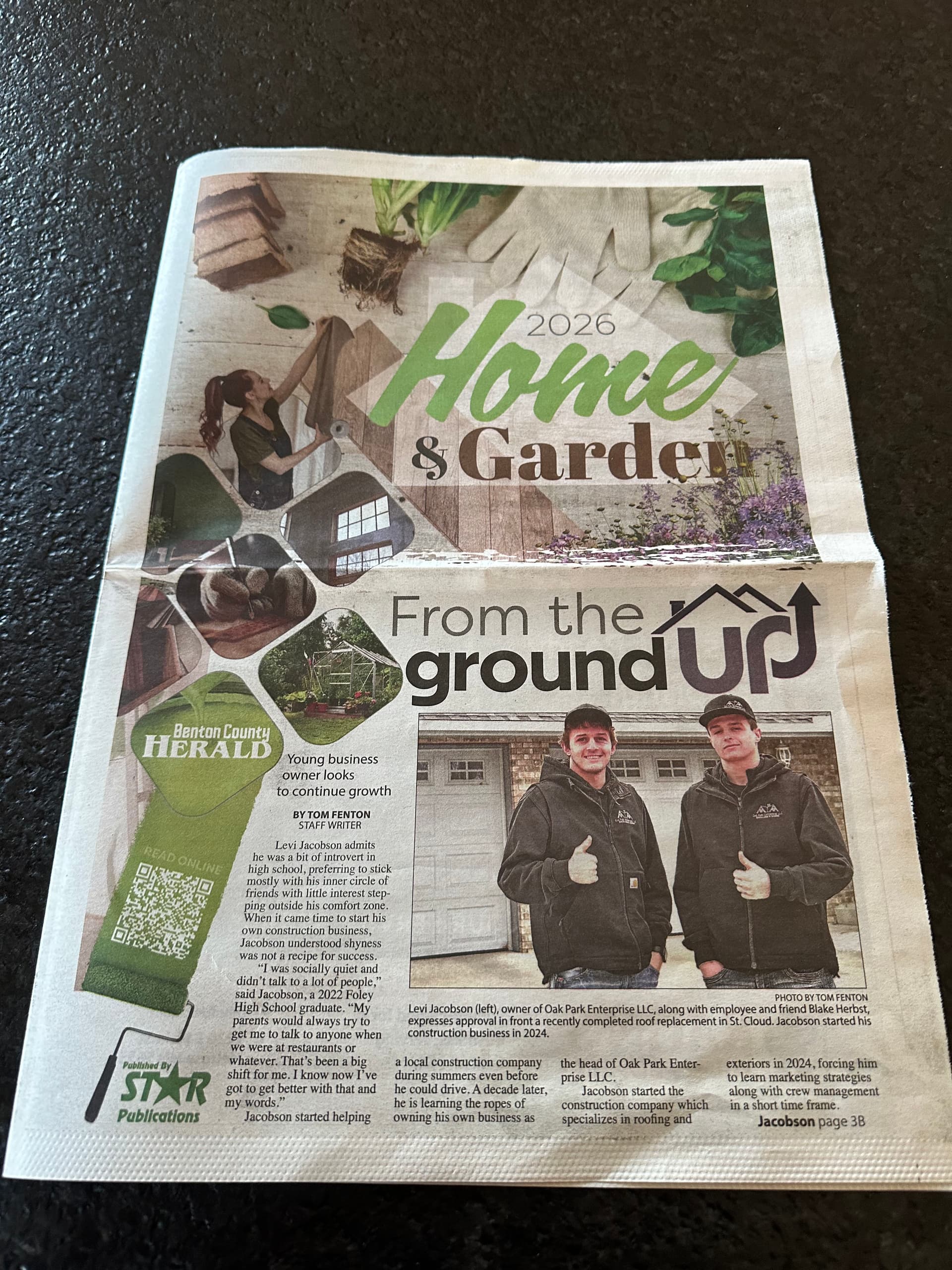 Gallery photos for Oak Park Enterprise Shines in Benton County Herald: Image #1