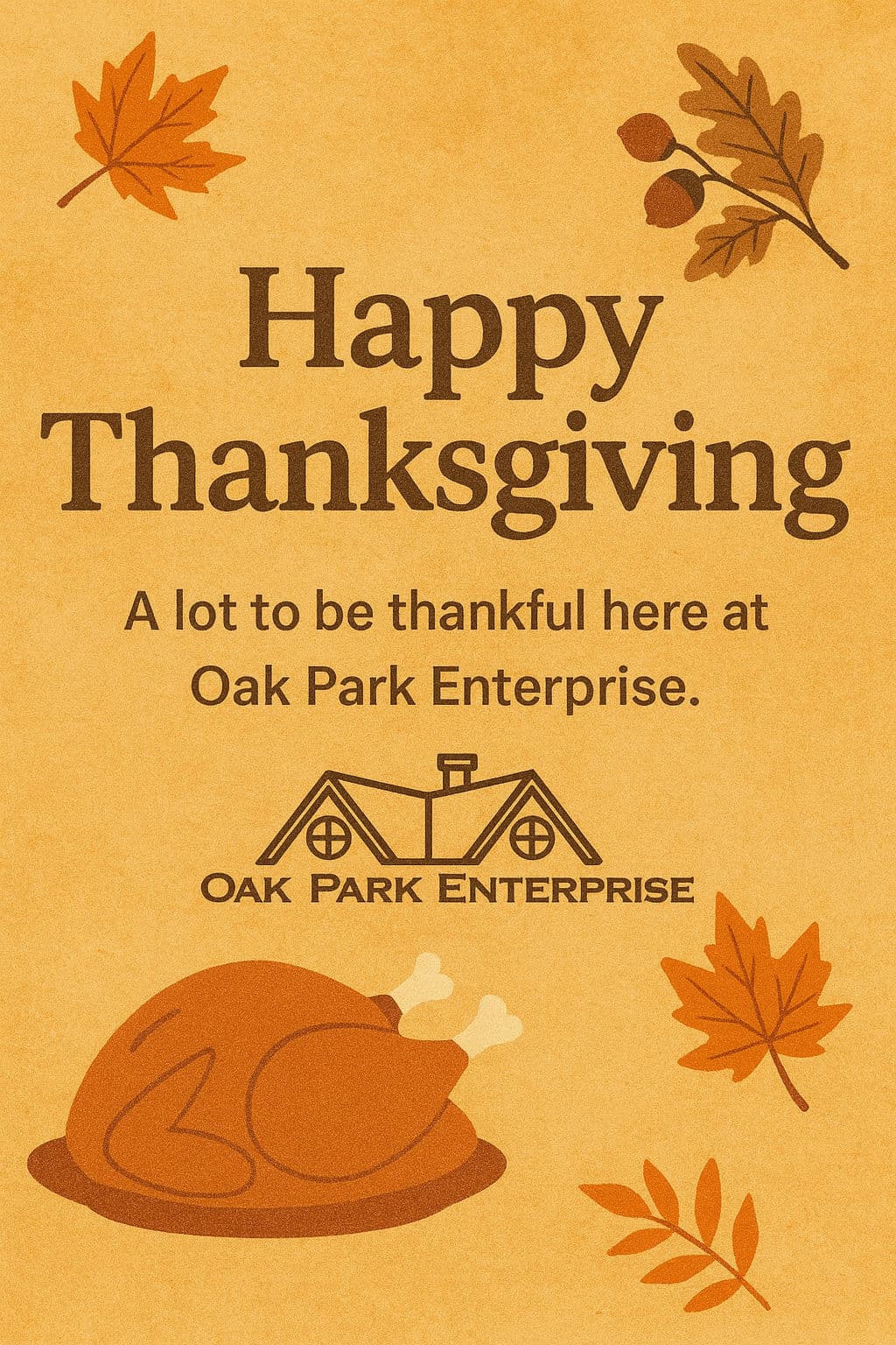 Project Warm Thanksgiving Wishes from Oak Park Enterprise image