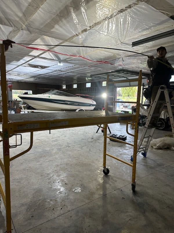 Steel Ceiling Installation at Greenfield Workshop